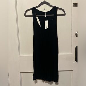 Black ribbed tank top